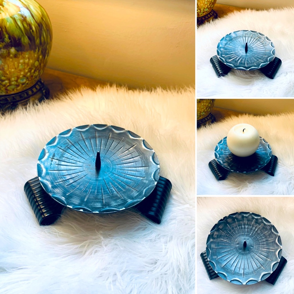 🦋2/$10 3/$15 4/$18 5/$20 Vintage Brutalist Style Candle Holder